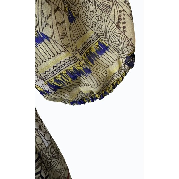 Love 21 Womens Lined Geometric Midi Dress Bohemian Babydoll Flowy Feminine Large - Picture 5 of 15